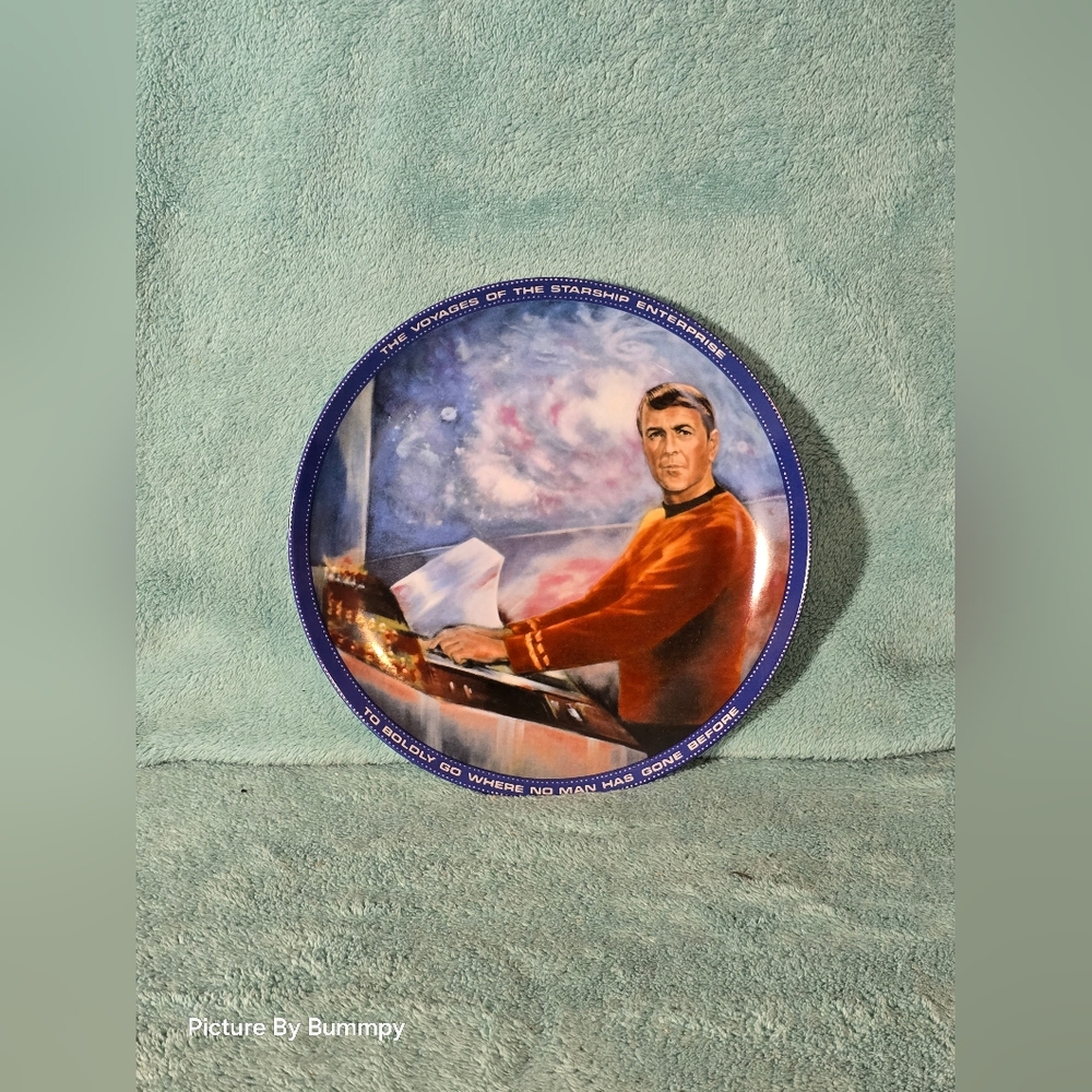 Vintage  Star Trek Hamilton Scotty Engineering Officer Plate In Original Box
